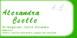 alexandra cselle business card